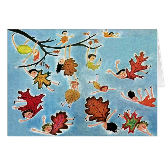 Cartão Miúdos da folha (Frente Horizontal)