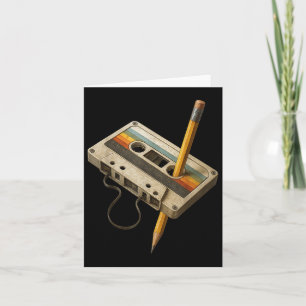 Cartão Mixtape 80s 90s 90s Retro Cette e Pencil Funny