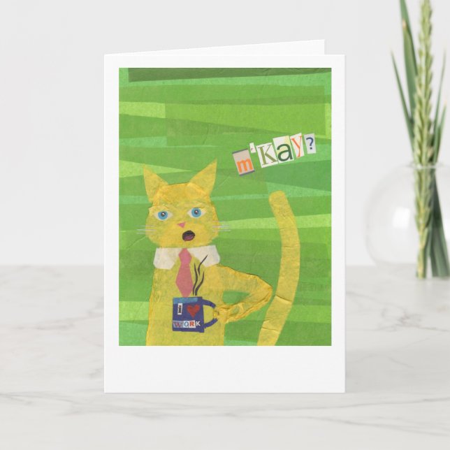 Cartão M'Kay? Office Cat card (Frente)