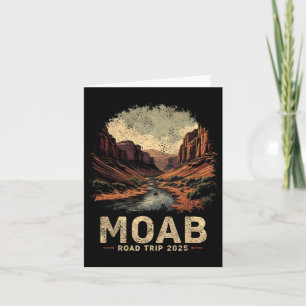 Cartão Moab Arches Family Road Trip 2025 Vintage Moab Nat