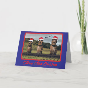 Cartão Moai Christmas