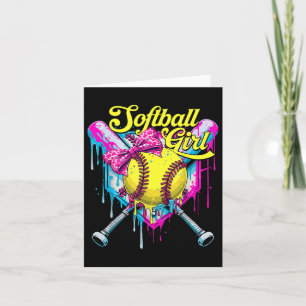 Cartão Moça-Sorvete-Gota-Gota-Gota-Gota-Bolo-de-Softball