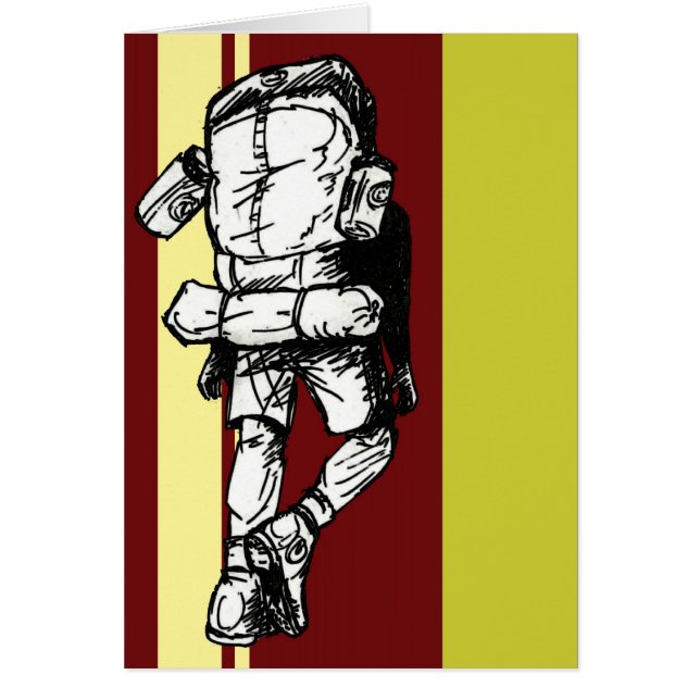 Cartão Mochileiro (cara) - RedYellow (Frente)