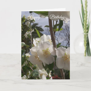 Cartão Mock Orange Blossom Personalizado 90 Birthday