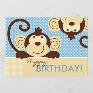 Cartão Mod Monkey Birthday