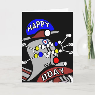 Cartão Mod scooter birthday card