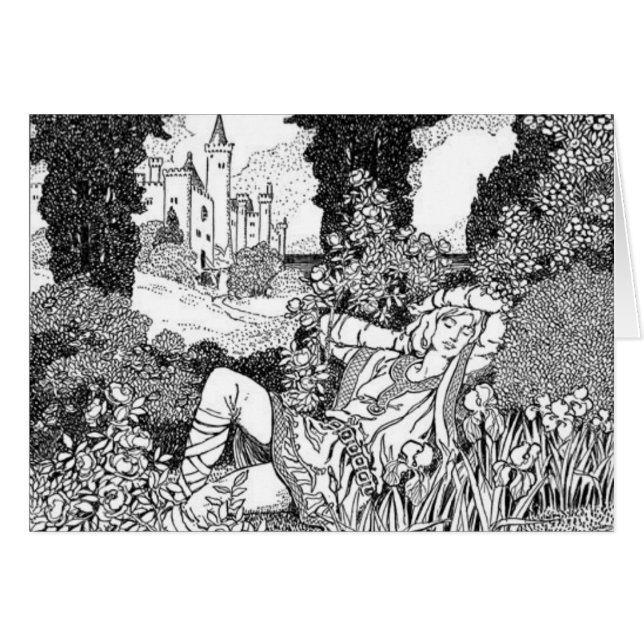 Cartão Moda da Idade Média (Frente Horizontal)