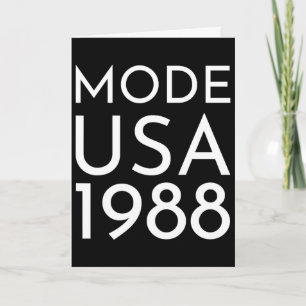 Cartão Moda EUA 1988 M Tour