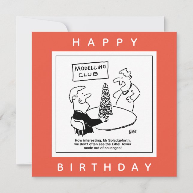 Cartão Modelagem do desenho da torre Eiffel (Frente)