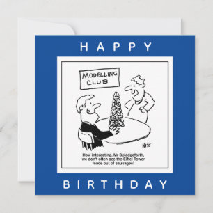 Cartão Modelagem do desenho da torre Eiffel