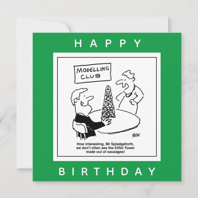 Cartão Modelagem do desenho da torre Eiffel (Frente)