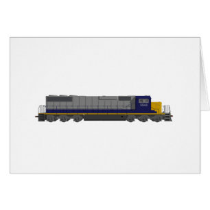 Cartão modelo 3D: Motor do trem: Estrada de ferro: