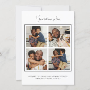 Cartão modelo de 4 fotos