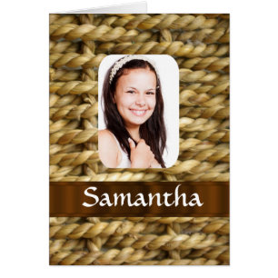 Cartão modelo de foto de onda cesta