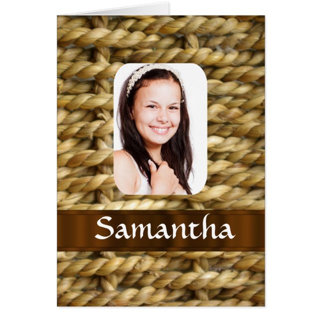 Cartão modelo de foto de onda cesta (Frente)