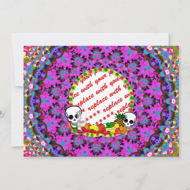 Cartão MODELO de Fotografia do DIA DE LOS MUERTOS (Frente)