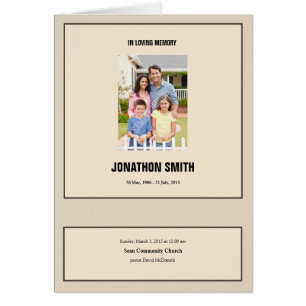 Cartão Modelo de Funeral Imprimível