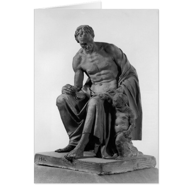 Cartão Modelo de monumento a Jean-Jacques Rousseau (Frente)