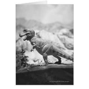 Cartão Modelo de tyrannosaurus rex B&W
