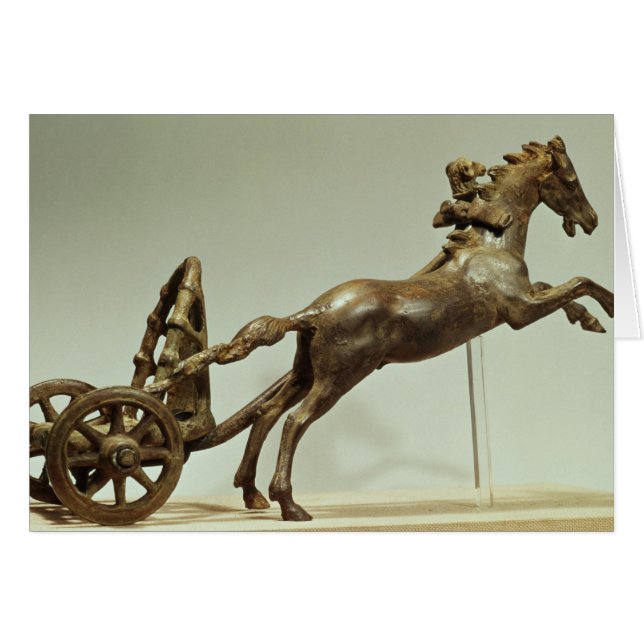 Cartão Modelo de um chariot de dois cavalos (Frente Horizontal)