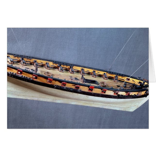 Cartão Modelo de um navio de pirata, c.1810 (Frente Horizontal)