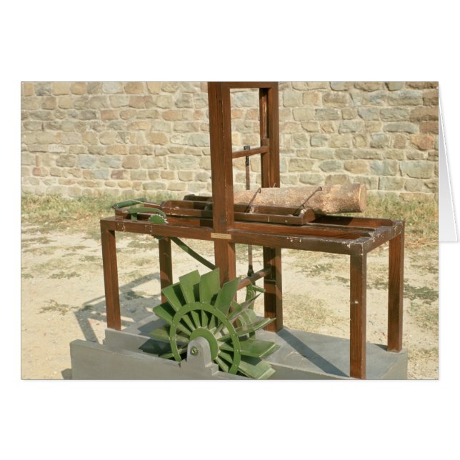 Cartão Modelo de uma serra hidráulica (Frente Horizontal)