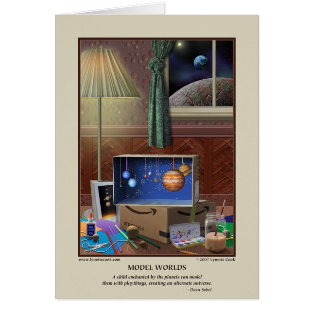 Cartão modelo dos mundos (Frente)