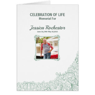 Cartão Modelo fúnebre do programa