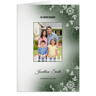 Cartão Modelo fúnebre memorável do programa