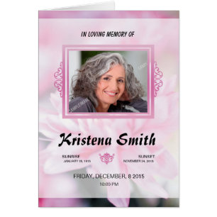 Cartão Modelo fúnebre memorável do programa