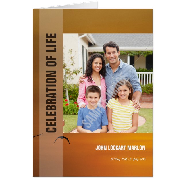 Cartão Modelo fúnebre Printable (Frente)