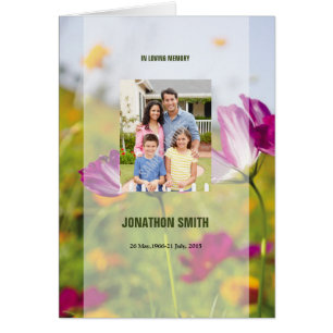 Cartão Modelo fúnebre Printable do programa