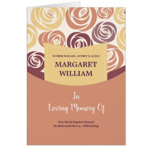 Cartão Modelo fúnebre Printable do programa