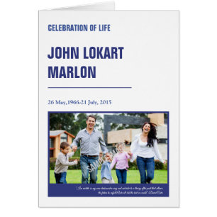 Cartão Modelo fúnebre Printable do programa