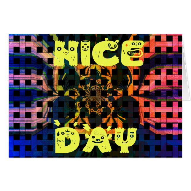 Cartão Modelo horizontal da placa de saudação (Frente Horizontal)