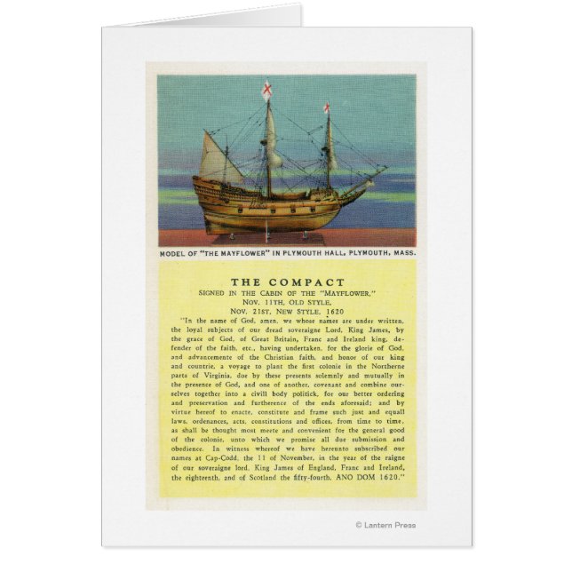 Cartão Modelo Mayflower (Frente)