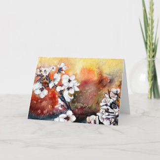 Cartão modern abstract flower asian oriental art painting