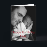 Cartão Modern Birthday Card for Father<br><div class="desc">Happy Birthday Dad</div>