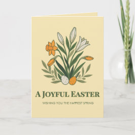 Cartão Modern Botanical Easter Blessings