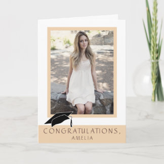 Cartão Modern Congratulations Graduation Photo