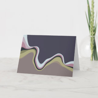 Cartão Modern Curvy Lines Blank Greeting Card
