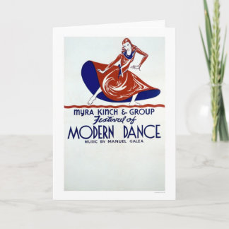 Cartão Modern Dance Festival 1938 WPA
