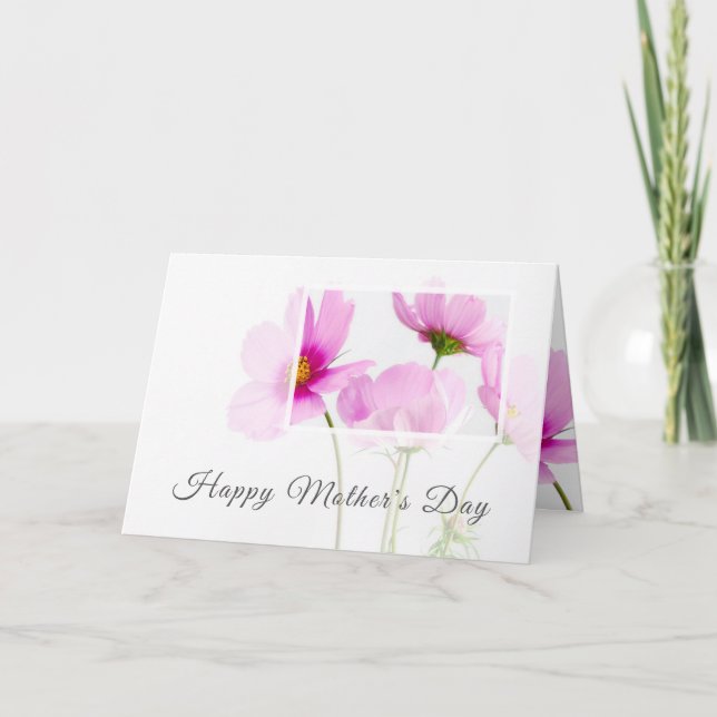 Cartão Modern Floral Personalized Happy Mother's Day (Frente)