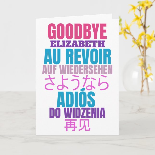 Cartão Modern Goodbye Farewell (Flor Amarela)