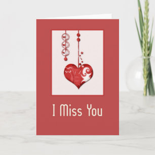 Cartão Modern Heart Design 2 I Miss You Card
