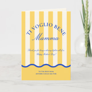 Cartão Modern Italian Mom Happy Mother’s Day Card