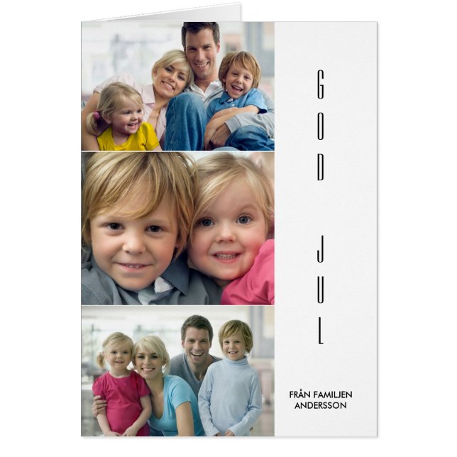 Cartão Modern julhälsningskort (Frente)