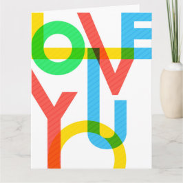 Cartão Modern Love You Typography | Valentines Day