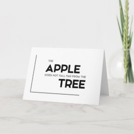 Cartão MODERN quotes: apple does not fall far, tree