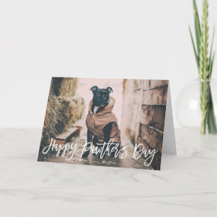 Cartão Modern Script Happy Pawther's Day Card